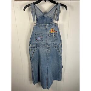 Disney Blue Denim Jumpsuit with Embroidered Characters